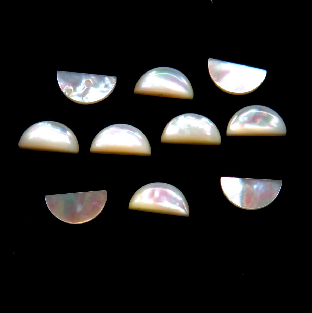 Pearl 6x12 mm D Shape Cabochon